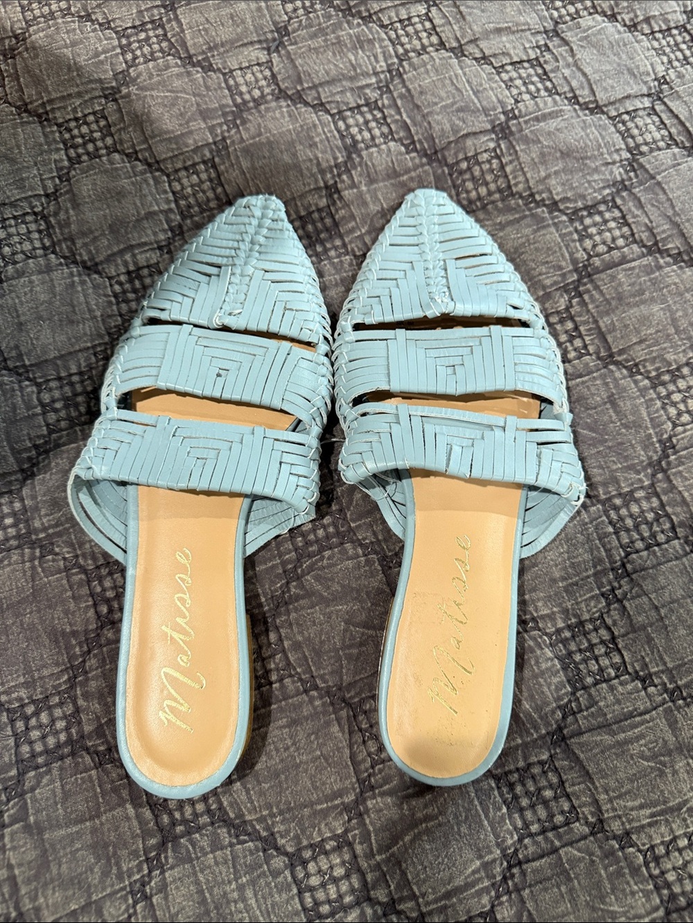 Anthropologie Matisse East End Woven Leather Mule Size 8